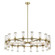 Revolve Clear Glass/Natural Brass 36 Lights Chandeliers (7713|CH309036NBCG)