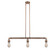 Bare Bulb - 3 Light - 38 inch - Antique Copper - Stem Hung - Adjustable Island Light (3442|213-AC)