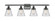 Cone - 4 Light - 36 inch - Matte Black - Bath Vanity Light (3442|916-4W-BK-G62)