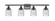 Bell - 4 Light - 36 inch - Matte Black - Bath Vanity Light (3442|916-4W-BK-G54-LED)