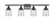 Bell - 4 Light - 36 inch - Matte Black - Bath Vanity Light (3442|916-4W-BK-G52-LED)