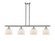 Bell - 4 Light - 48 inch - Brushed Satin Nickel - Stem Hung - Island Light (3442|916-4I-SN-G71)