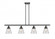 Cone - 4 Light - 48 inch - Matte Black - Stem Hung - Island Light (3442|916-4I-BK-G62-LED)
