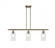 Clymer - 3 Light - 36 inch - Antique Brass - Stem hung - Island Light (3442|516-3I-AB-G802)
