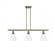 Ellery - 3 Light - 36 inch - Antique Brass - Stem hung - Island Light (3442|516-3I-AB-G394-LED)