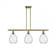 Waverly - 3 Light - 36 inch - Antique Brass - Stem hung - Island Light (3442|516-3I-AB-G372)