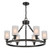 Clymer - 6 Light - 30 inch - Matte Black - Chain Hung - Chandelier (3442|830-BK-G801-LED)