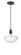 Edison - 1 Light - 9 inch - Matte Black - Cord hung - Mini Pendant (3442|616-1P-BK-BB250LED)