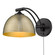 Wry Lighting Rey 1-light Swing Arm Wall Lamp in Matte Black and Aged Brass shade (36|3688-A1W BLK-AB)
