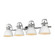 Yep by Golden Lighting Duncan 4-light Vanity in Chrome and Matte White shade (36|3602-BA4 CH-WHT)