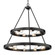 Golden Lighting Castile 15-light 2-tier Chandelier (6+9) in Matte Black (36|1019-69 BLK)