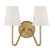 2-Light Wall Sconce in Natural Brass (8483|M90055NB)