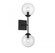 2-Light Wall Sconce in Black (8483|M90001-BK)