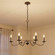 6-Light Chandelier in Aged Iron (8483|M10042AI)