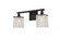 Phineas 2 lights bath sconce in black with clear crystals (758|LD7008BK)