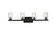 Cassie 4 Lights Bath Sconce in Black with Clear Shade (758|LD7028W32BK)