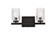 Cassie 2 Lights Bath Sconce in Black with Clear Shade (758|LD7026W14BK)