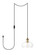 Destry 1 Light Brass Plug-in Pendant with Clear Glass (758|LDPG2246BR)