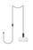 Destry 1 Light Black Plug-in Pendant with Clear Glass (758|LDPG2246BK)