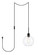 Emett 1 light Black and Clear glass plug in pendant (758|LDPG6204BK)