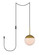 Eclipse 1 Light Brass plug in pendant With Frosted White Glass (758|LDPG6030BR)