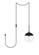 Eclipse 1 Light Black plug in pendant With Clear Glass (758|LDPG6027BK)