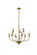Westley 9 lights pendant in brass (758|LD7047D28BR)