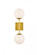 Neri 2 lights brass and white glass wall sconce (758|LD2358BR)
