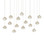 Crystal Bud 15-Light Linear Multi-Drop Pendant (92|9000-0671)