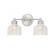 2-Light Bathroom Vanity Light in Brushed Nickel (8483|M80034BN)