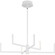 Pivot LED Collection Six-Light Satin White Modern Style Chandelier with Downlight (149|P400260-028-30)