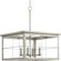 Hedgerow Collection Four-Light Brushed Nickel and Grey Washed Oak Farmhouse Style Chandelier Light (149|P400253-009)