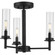 Kellwyn Collection Three-Light Matte Black and Clear Glass Transitional Style Convertible Semi-Flush (149|P400250-031)