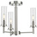Kellwyn Collection Three-Light Brushed Nickel and Clear Glass Transitional Style Convertible Semi-Fl (149|P400250-009)