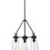 Stockbrace Collection Three-Light Matte Black and Clear Glass Farmhouse Style Chandelier Light (149|P400235-031)