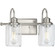 Aiken Collection Two-Light Brushed Nickel Clear Glass Farmhouse Style Bath Vanity Wall Light (149|P300321-009)