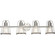 Conway Collection Four-Light Brushed Nickel and Clear Seeded Farmhouse Style Bath Vanity Wall Light (149|P300298-009)