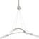 Kylo LED Collection Four-Light Brushed Nickel and Frosted Acrylic Modern Style Chandelier Light (149|P400262-009-30)