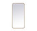 Soft Corner Metal Rectangular Mirror 18x36 Inch in Brass (758|MR801836BR)