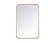 Soft Corner Metal Rectangular Mirror 20x30 Inch in Brass (758|MR802030BR)