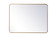 Soft Corner Metal Rectangular Mirror 30x40 Inch in Brass (758|MR803040BR)