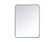 Soft Corner Metal Rectangular Mirror 24x32 Inch in Brass (758|MR802432BR)