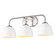 Yep by Golden Lighting Zoey 3-light Vanity in Pewter and Matte White shade (36|6956-BA3 PW-WHT)
