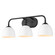 Yep by Golden Lighting Zoey 3-light Vanity in Matte Black and Matte White shade (36|6956-BA3 BLK-WHT)