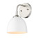 Yep by Golden Lighting Zoey 1-light Wall Sconce in Pewter and Matte White shade (36|6956-1W PW-WHT)