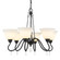 Wry Lighting Donya 6-light Chandelier in Matte Black (36|3715-6 BLK-OP)