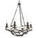Wry Lighting Madera 6-light Chandelier in Antique Black Iron (36|1821-6 ABI-CDW)