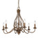 Wry Lighting Antoinette 6-light Chandelier in Burnished Chestnut (36|1349-6 BC)