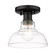 Yep by Golden Lighting Carver 1-light Flush Mount in Matte Black and Clear Glass (36|0305-FM BLK-CLR)