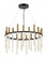 Medium LED Single Tier Chandelier (88|FR30706BLK)